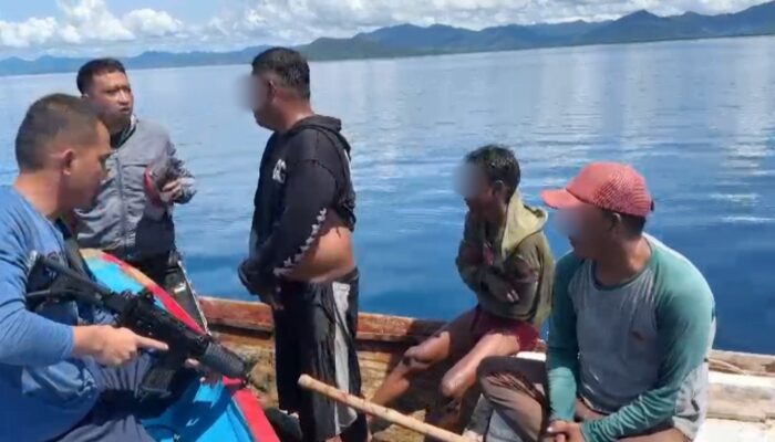 Polairud Tangkap 3 Nelayan Diduga Bom Ikan di Perairan Pohuwato