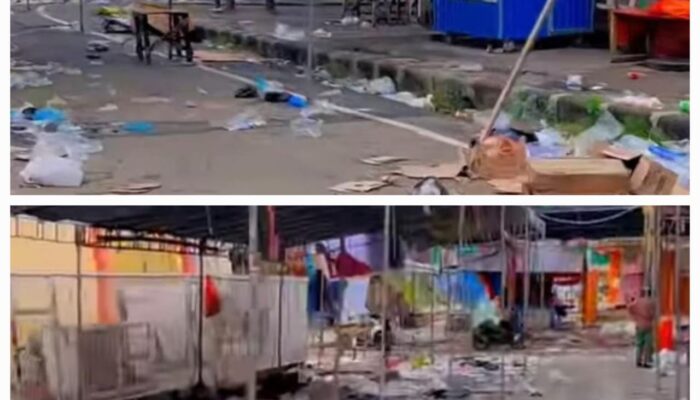 Pasar Senggol Kota Gorontalo Menyisakan Sampah Dikeluhkan Warga