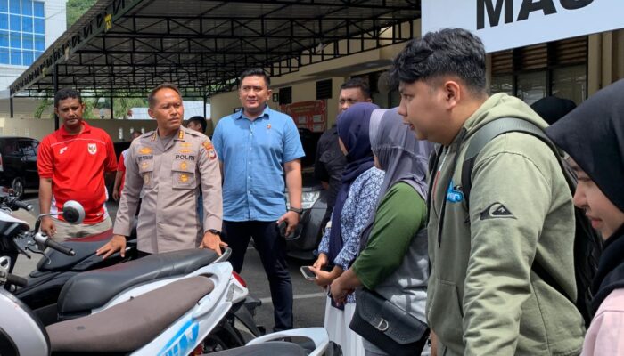Kapolres Gorontalo Kota Serahkan 7 Motor Curian kepada Pemiliknya