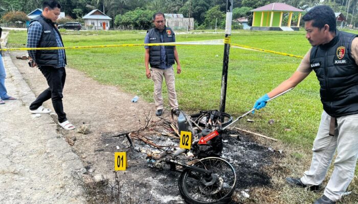Preman Bakar Motor Penjual Es Keliling di Pohuwato, Dua Pelaku Diringkus