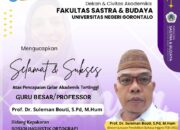 Dosen FSB UNG Raih Gelar Guru Besar Bidang Sociolinguistics Orthography
