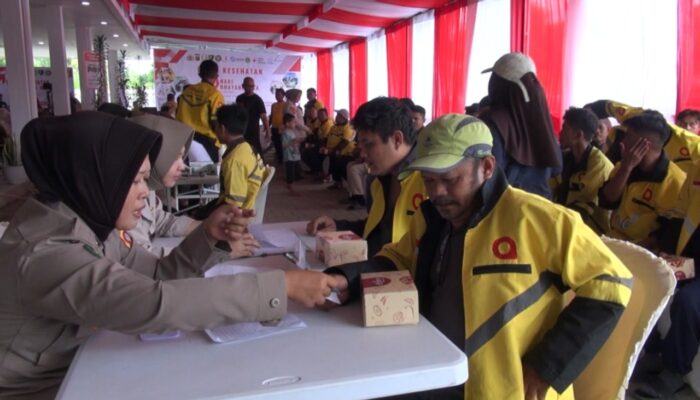 Pengemudi Ojol dapat Layanan Kesehatan Gratis dari Polda Gorontalo
