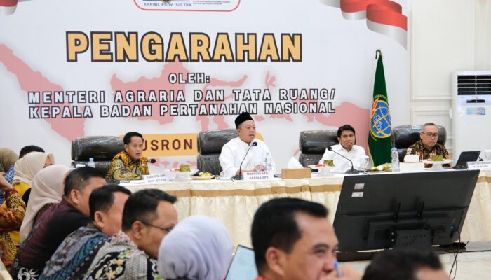 Menteri Nusron Minta BPN Sulawesi Tenggara Percepat Validasi Data Pertanahan