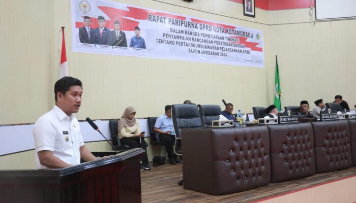 Wawali Kota Kotamobagu Sampaikan Ranperda Pertanggungjawaban Pelaksanaan APBD 2024