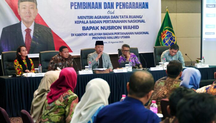 Menteri Nusron Beri Pembinaan di Kanwil BPN Provinsi Maluku Utara