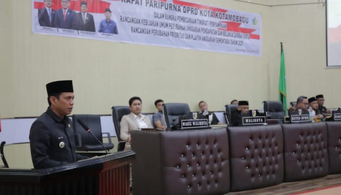 Wali Kota Kotamobagu Sampaikan Rancangan Perubahan APBD 2025 ke DPRD