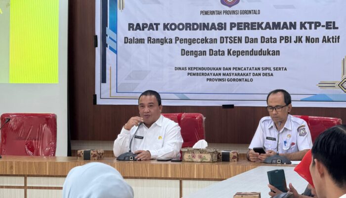 Disdukcapil se-Gorontalo Diminta Tingkatkan Perekaman KTP Jemput Bola untuk Dukung Validitas DTSEN dan PBI-JK
