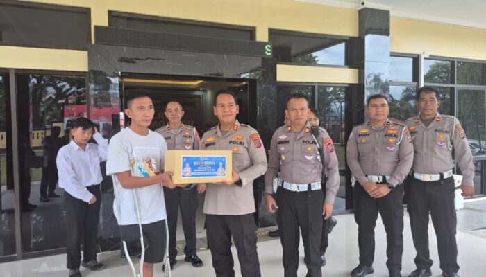 Polres Kotamobagu Gelar Bakti Sosial Peringati HUT Lalu Lintas ke-70