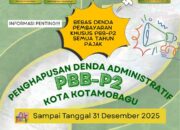 Pemkot Kotamobagu Hapus Denda Administrasi PBB hingga 31 Desember 2025