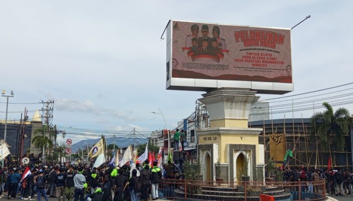 Massa Aksi Blokade Simpang Lima Telaga, Diminta Jaga Ketertiban