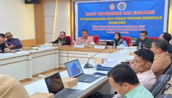 Disdukcapil-PMD Evaluasi Pelaksanaan Dana Desa Tahap II Tingkat Provinsi Gorontalo