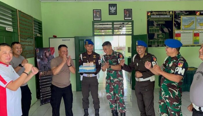 Kasubden POM Bolmong Beri Kejutan di HUT ke-23 Propam Polri