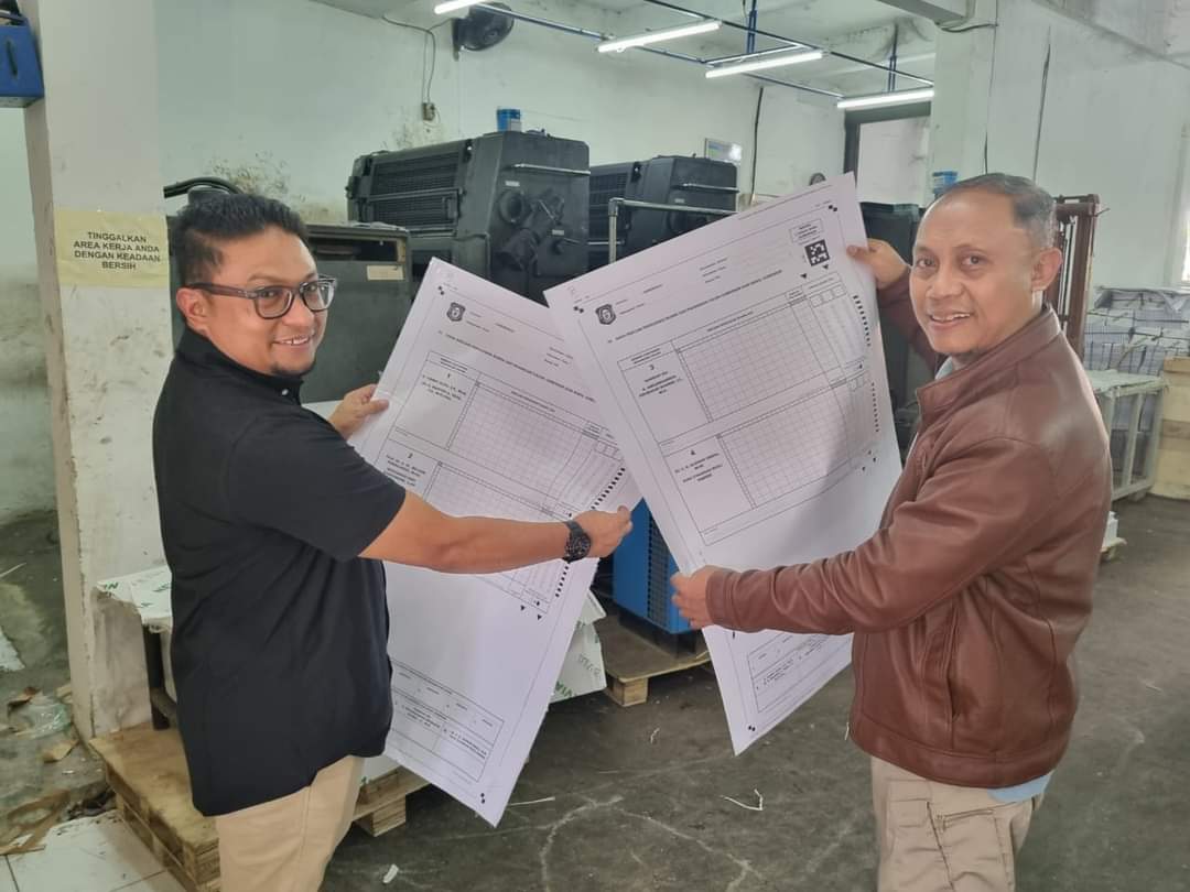 KPU Gorontalo Monitoring Produksi Logistik Pilkada
