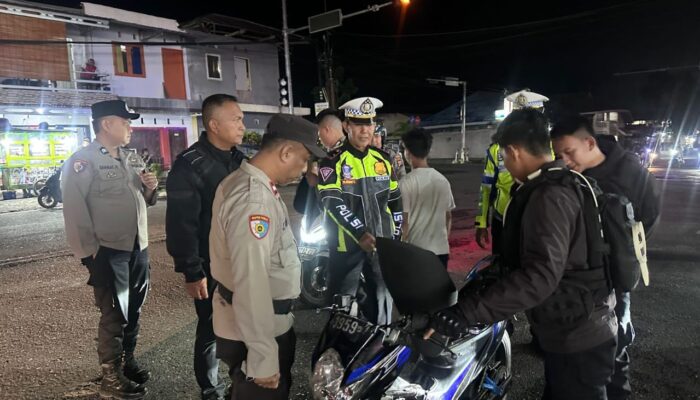 Polres Kotamobagu Tertibkan Sejumlah Kendaraan Berknalpot Brong