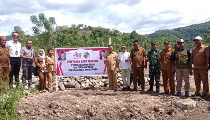 Gerai Kopdes Merah Putih Mulai Dibangun di 10 Desa Bonepantai