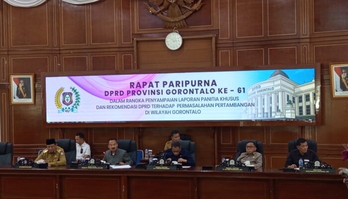 Rapat Paripurna Rekomendasi Permasalahan Pertambangan di Gorontalo Ditunda