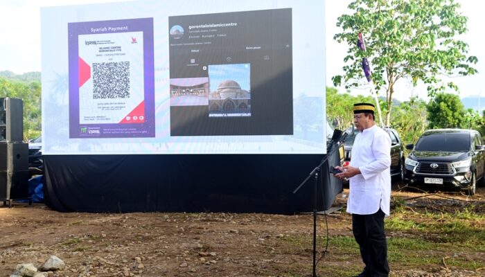 QRIS untuk Infak Pembangunan Masjid Gorontalo Islamic Centre Diluncurkan