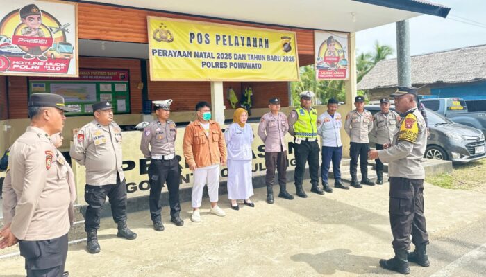 Jelang Nataru, Polres Pohuwato Pastikan Kesiapsiagaan Pos Pam di Sejumlah Titik