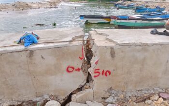 tanggul ambruk Desa Kombutokan