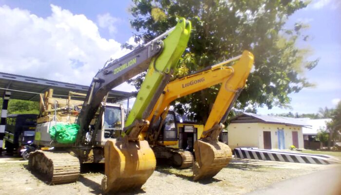 Satreskrim Polres Boalemo Sita 2 Excavator dari PETI, Pelaku Diselidiki