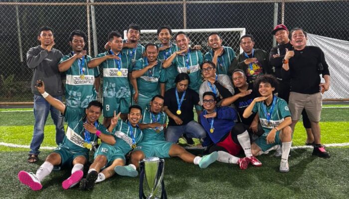 Jurnalis Kota Gorontalo Juara Liga Futsal Peringati HPN ke-80