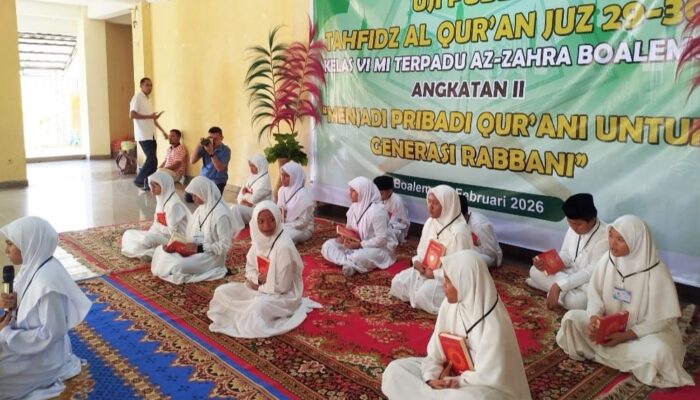 Puluhan Siswa Az-Zahra Uji Tahfidz, Wabup Boalemo Beri Dukungan Langsung