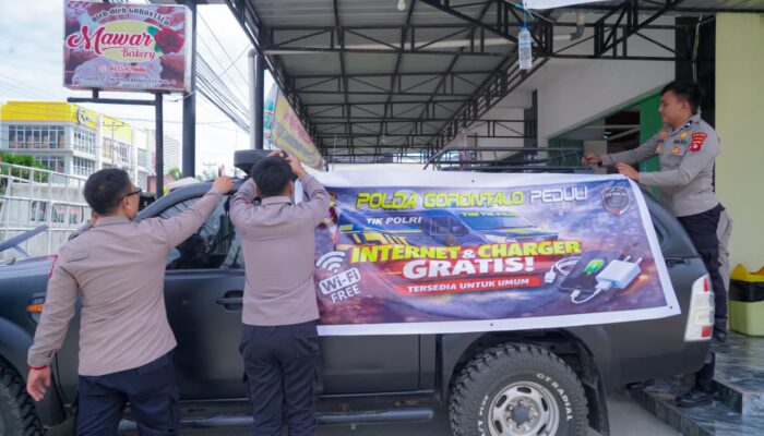 Polda Gorontalo Hadirkan Layanan WiFi dan Charger Gratis di Pusat Keramaian