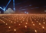 Ribuan Lampu Botol Terangi Kawasan Pembangunan Masjid Islamic Center Gorontalo