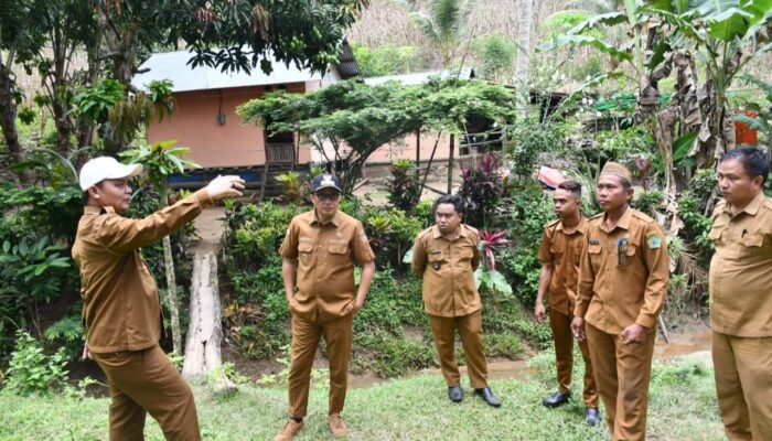 Wabup Lahmuddin Tinjau Lokasi Embung di Mohungo, Upaya Kendalikan Banjir Tilamuta