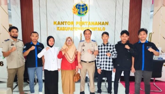 Kantor Pertanahan Kabupaten Gorontalo Laksanakan Penarikan Siswa Magang SMKN 3 Gorontalo