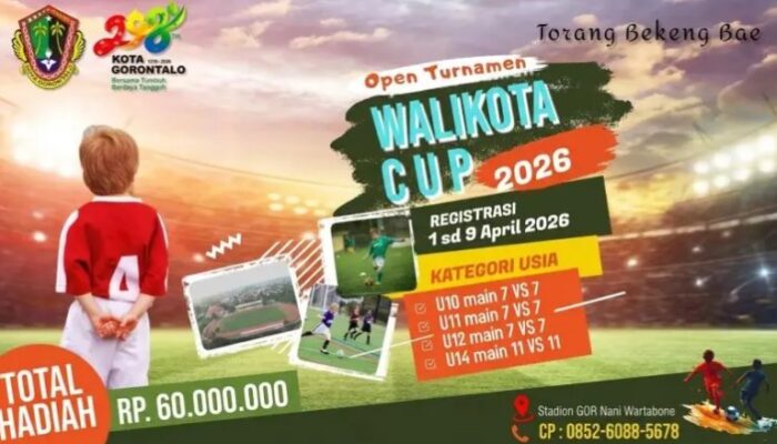 Turnamen Sepak Bola Usia Dini, Wali Kota Gorontalo Siapkan Hadiah Rp60 Juta