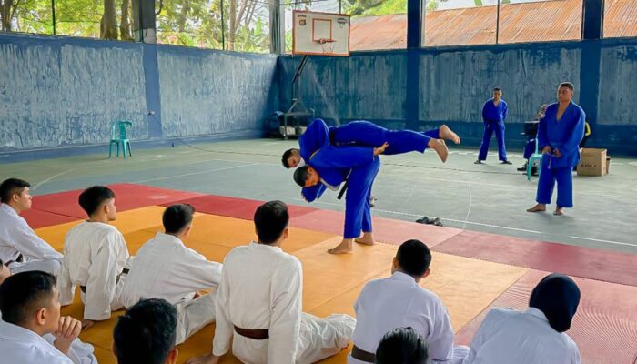 Personel Polda Gorontalo yang akan Naik Pangkat Jalani Ujian Beladiri
