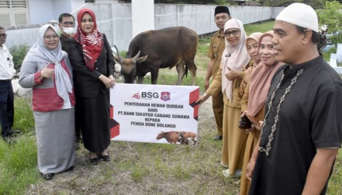 Pemkab Bone Bolango Terima Bantuan Sapi Kurban dari Bank SulutGo