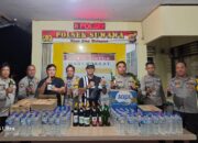 Polsek Suwawa Sita 259 Botol Miras dalam Operasi Pekat di Lima Lokasi