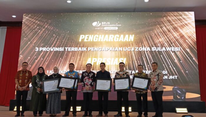 Pemprov Gorontalo Raih Penghargaan UCJ Jamsostek, Terbaik 1 se-Sulawesi dan Peringkat 5 Nasional