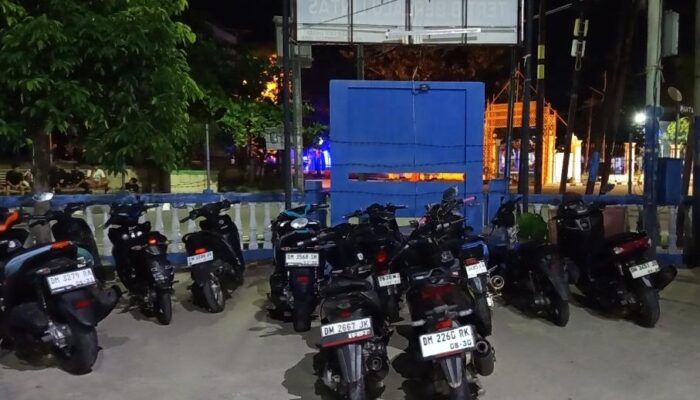 13 Kendaraan Terjaring Razia Balap Liar di Kota Gorontalo