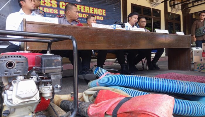 Polisi Tertibkan Aktivitas PETI di Bone Bolango, Sita Peralatan Tambang