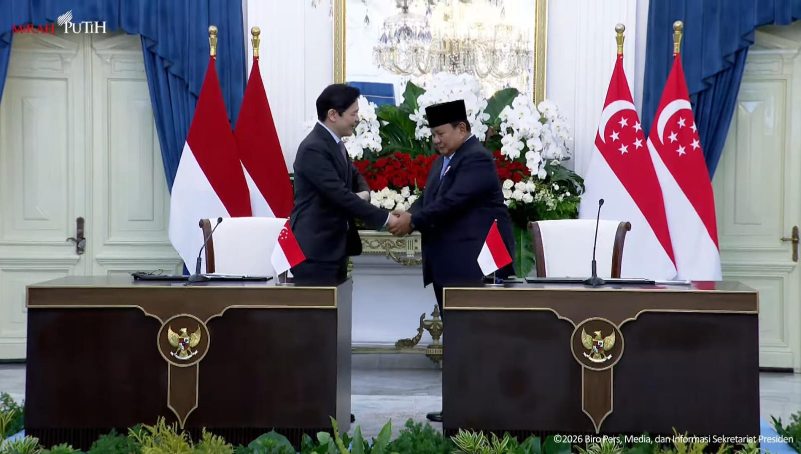 Presiden Prabowo dan PM Singapura