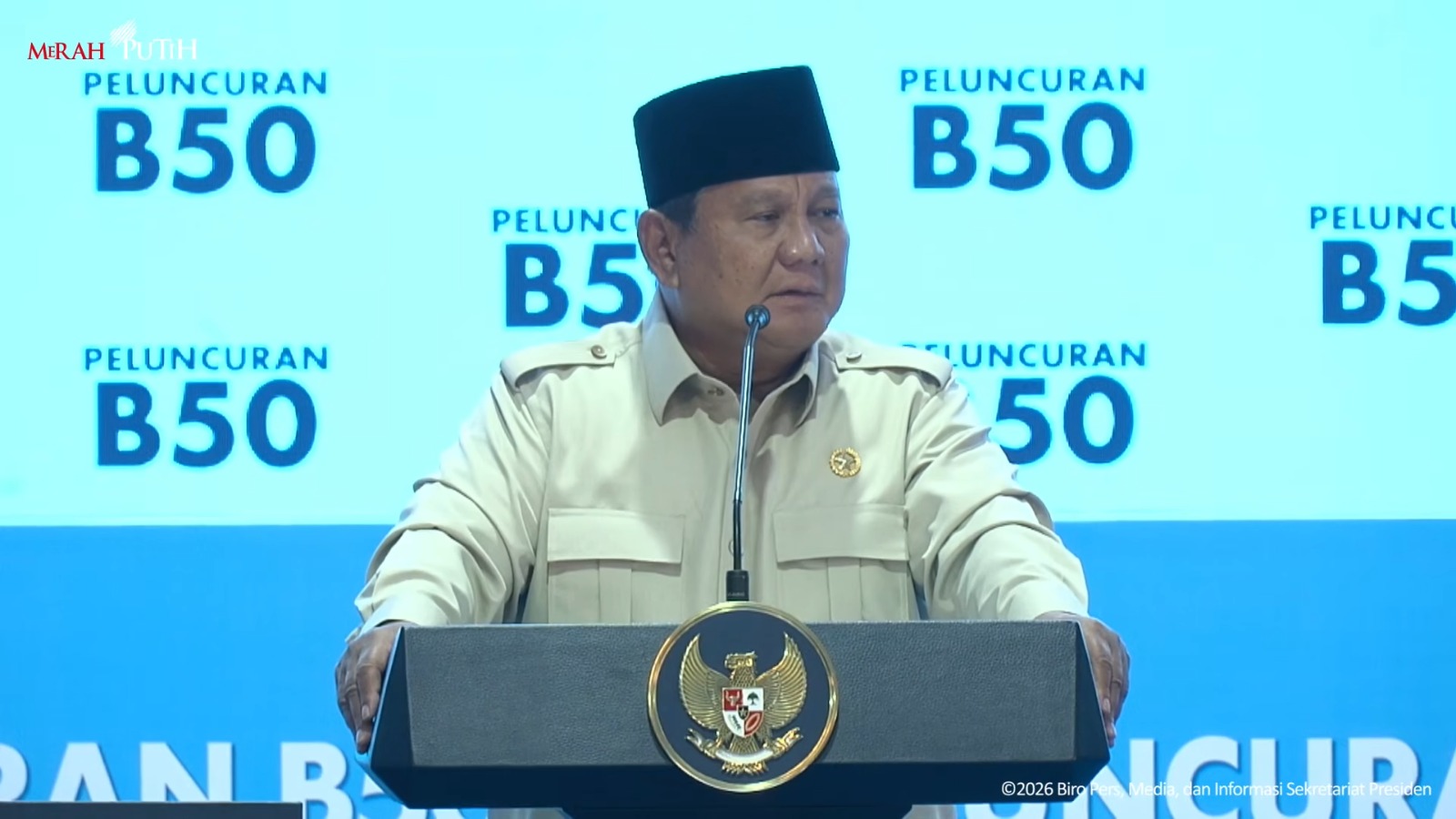 Presiden Prabowo resmikan B50