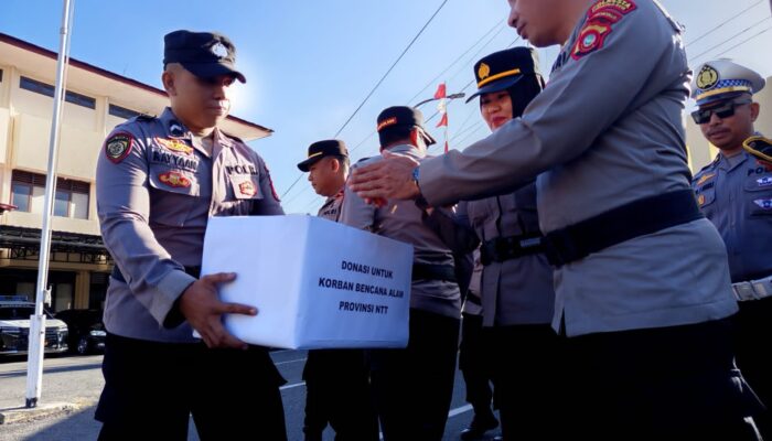 Polresta Gorontalo Kota Galang Dana untuk Korban Bencana NTT