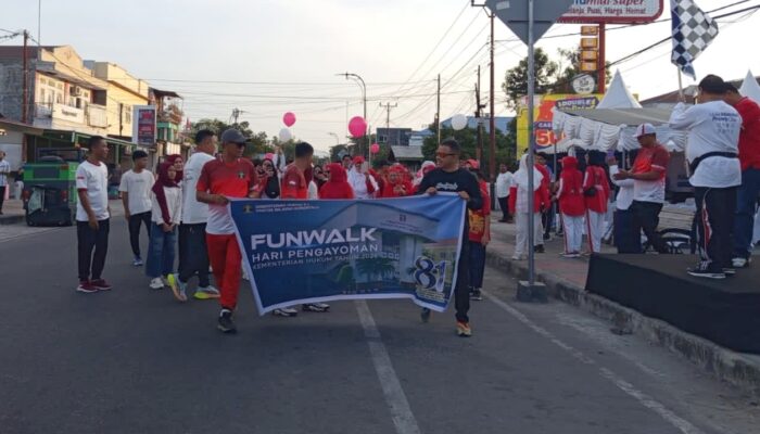 Semarak Hari Pengayoman ke-81, Kemenkumham Gorontalo Gelar Jalan Sehat dan Pelayanan Publik