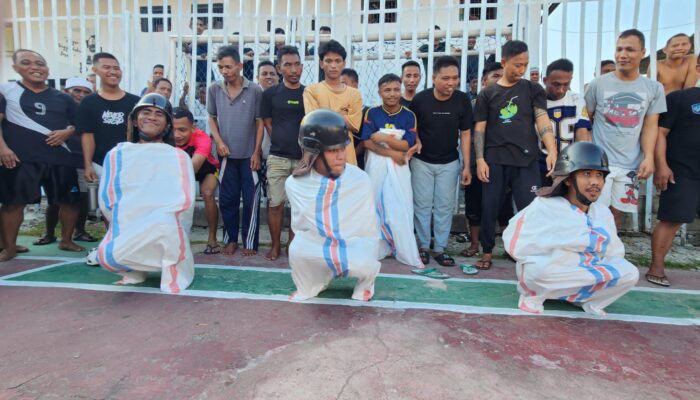 Antusias Warga Binaan Lapas Gorontalo Warnai Lomba Tradisional Sambut HUT ke-81 RI