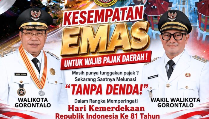 Selama Agustus 2026, Pemkot Gorontalo Bebaskan Warga dari Denda Pajak