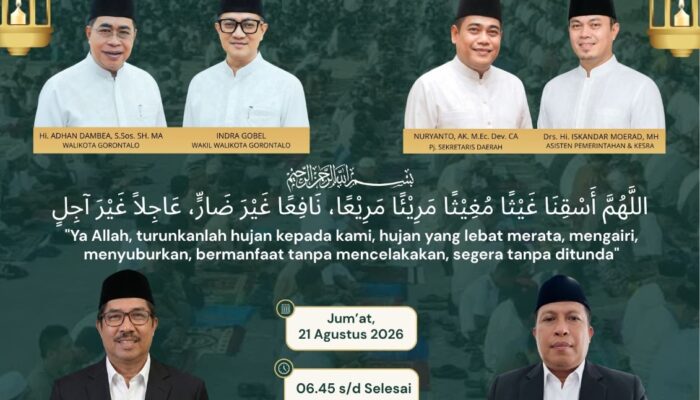 Pemkot Gorontalo Gelar Shalat Istisqa Jumat Ini, Mohon Turunnya Hujan di Tengah Kemarau Panjang