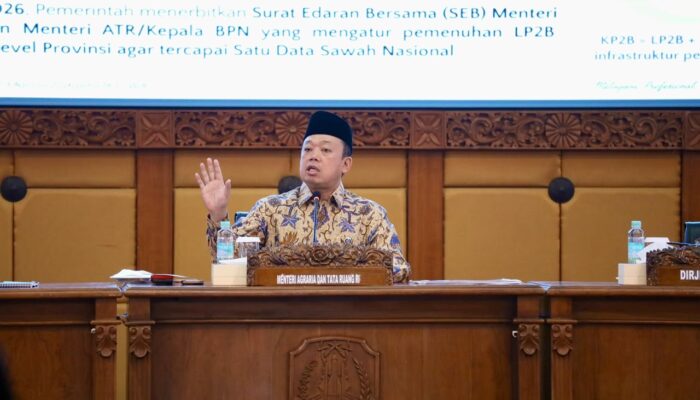 Jatim Lampaui Target LP2B Nasional, Menteri Nusron Minta Segera Integrasikan ke RTRW