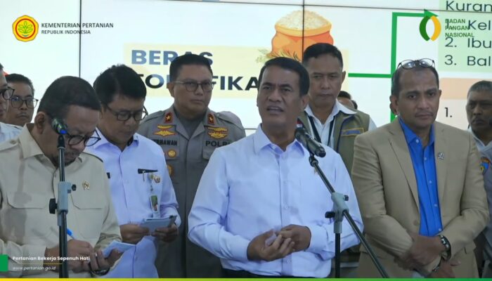 Kementan Ungkap Temuan Pelanggaran Beras Fortifikasi Bermasalah di Pasaran