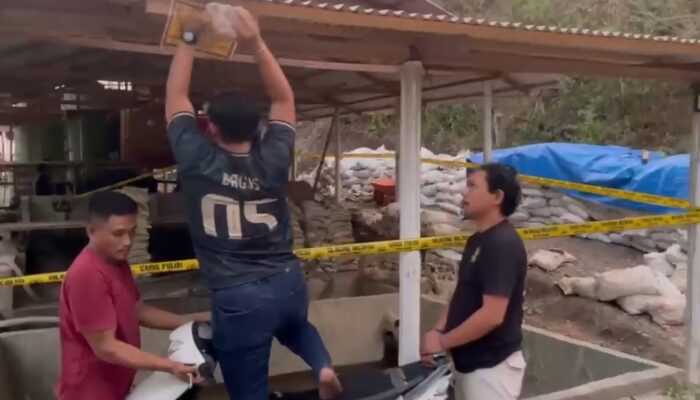 Ditreskrimsus Polda Gorontalo Gerebek Pengolahan Emas Ilegal di Pelita Jaya, 9 Orang Diamankan