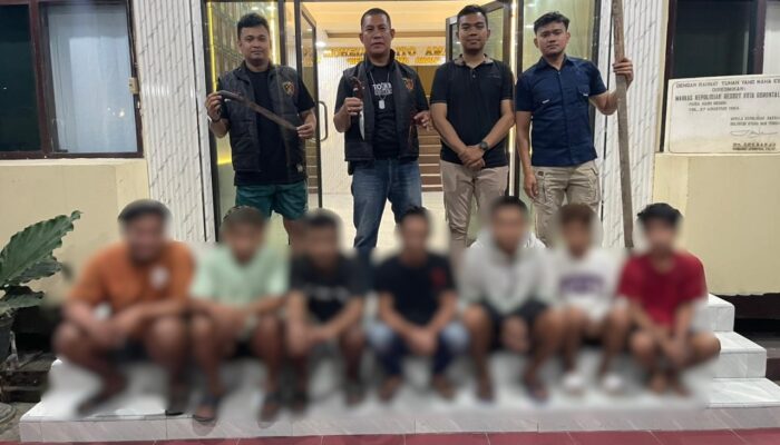 Polresta Gorontalo Kota Ringkus 7 Pria Bersajam Serang Warga saat Tidur