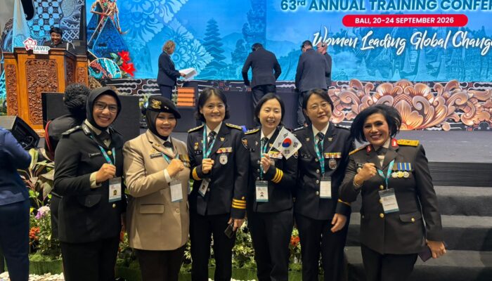 Polwan Gorontalo Tampil di Forum Internasional IAWP Annual Training Conference 2026