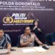 Konferensi pers terkait perkembangan kasus pembongkaran eks Rumah Jawatan Kantor Pos di Kota Gorontalo. Foto/Dulohupa